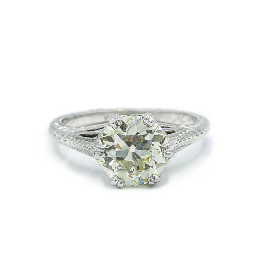 Vintage Collection Malka Diamonds | Vintage Hand Engraved Solitaire