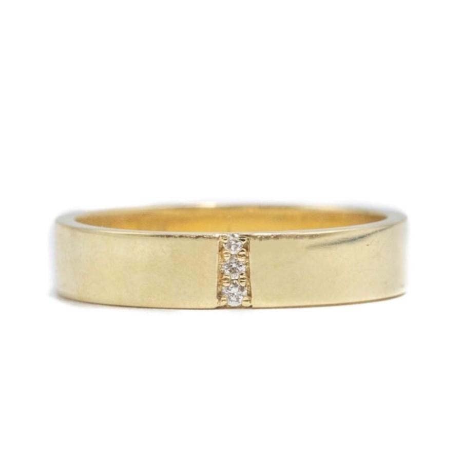 Stackable Rings Midas | 14Ky Pave Bar Band